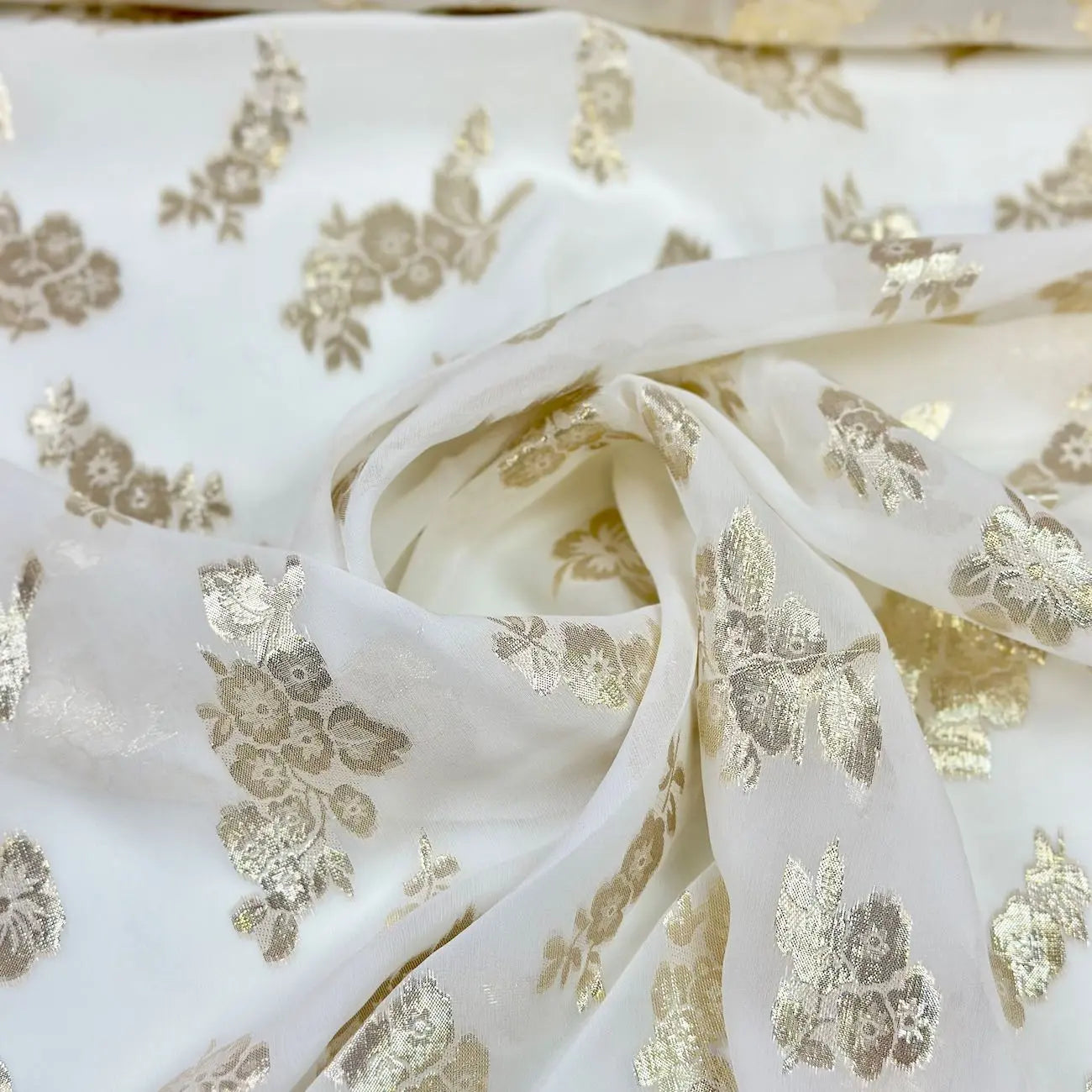 Jacquard Lurex in Pura Seta